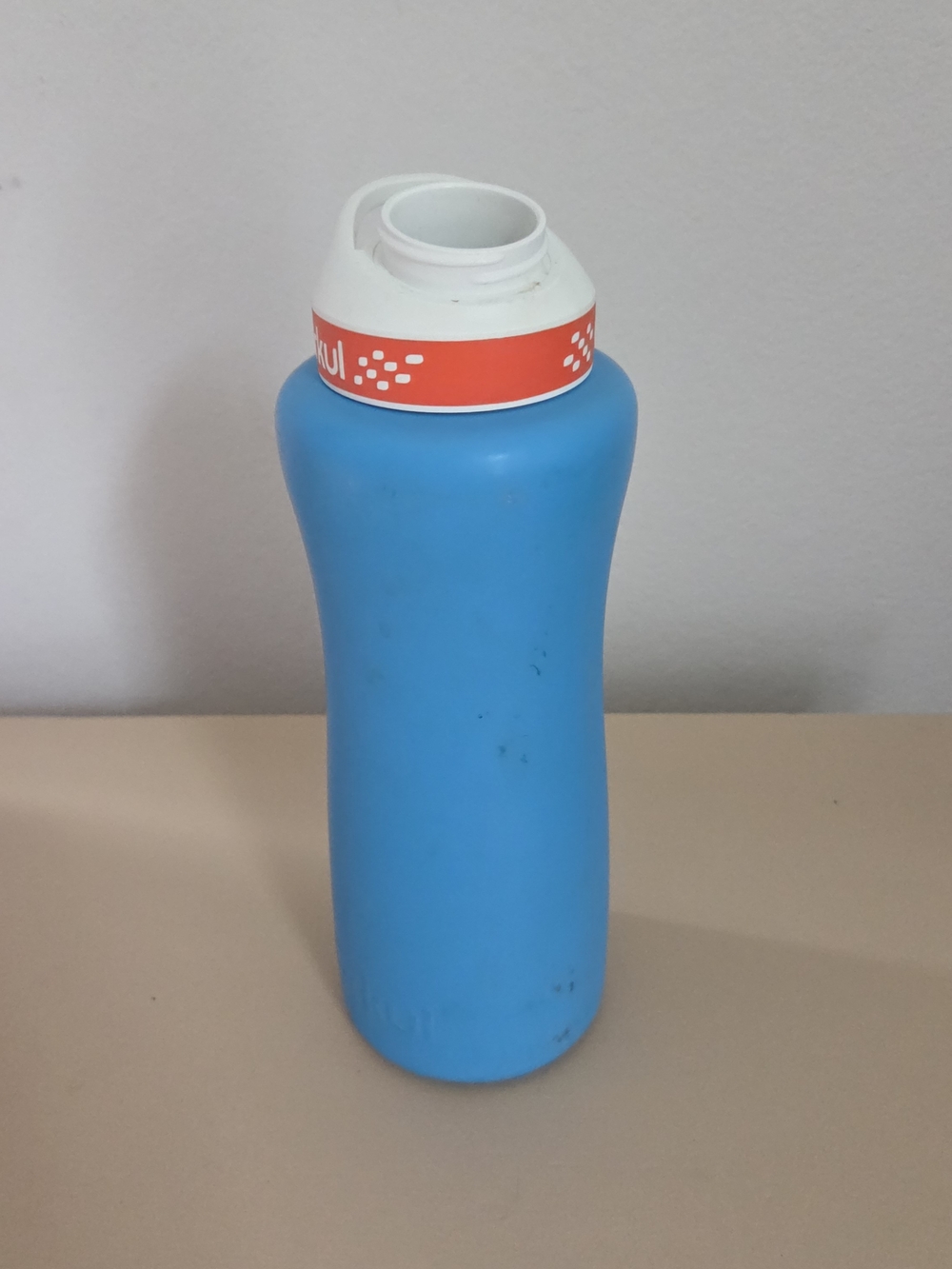 Cirkul Blue Sports Water Bottle with White & Orange Cap